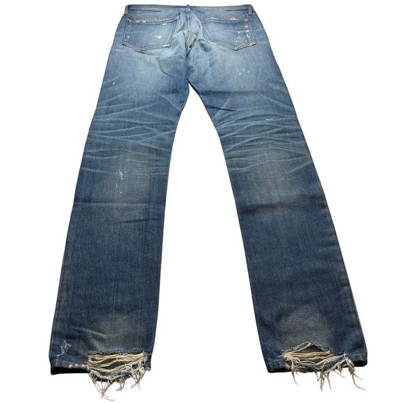 11-7 FRAME Men's Jeans L'Homme Slim Paint Splatter Size 31 - Picture 2 of 10